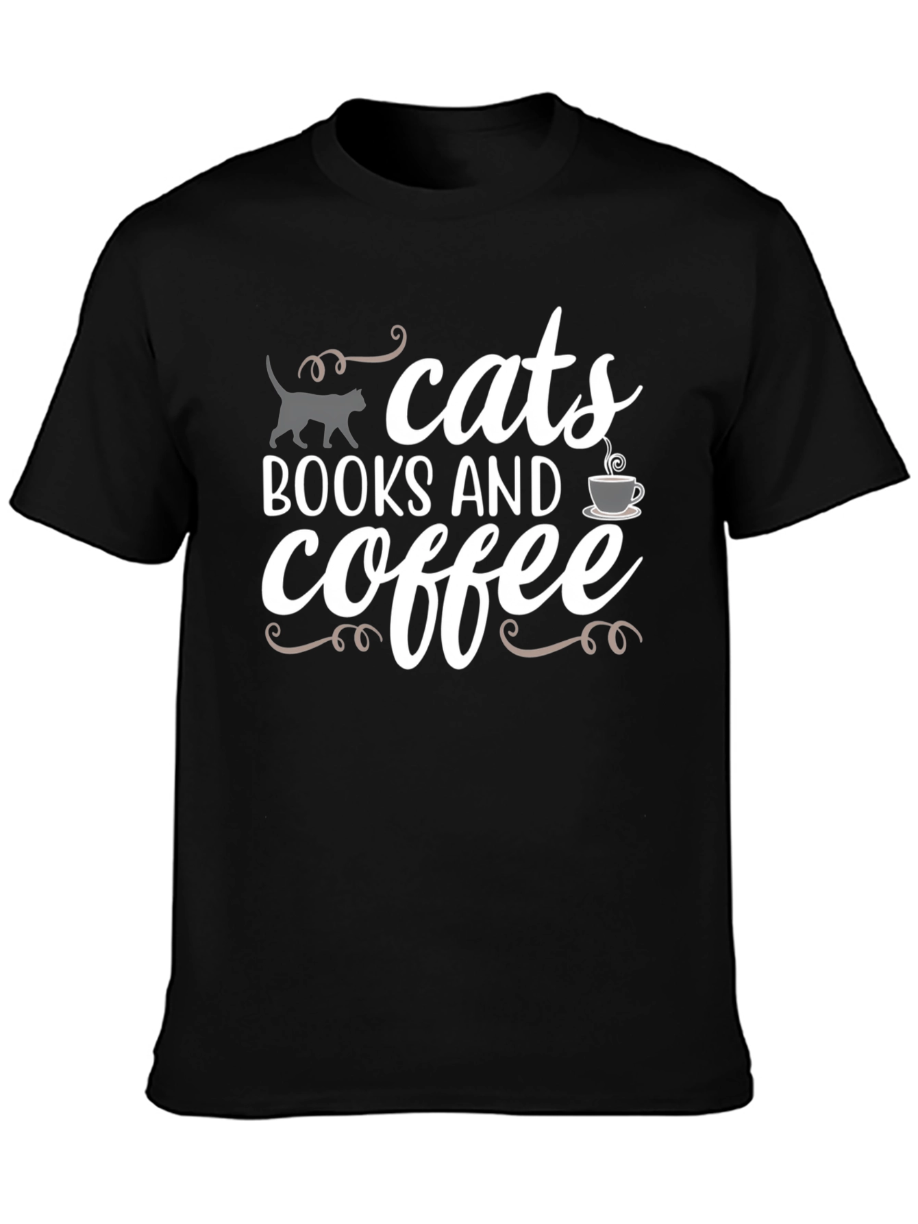 Cats Books Coffee T-Shirt - Unisex