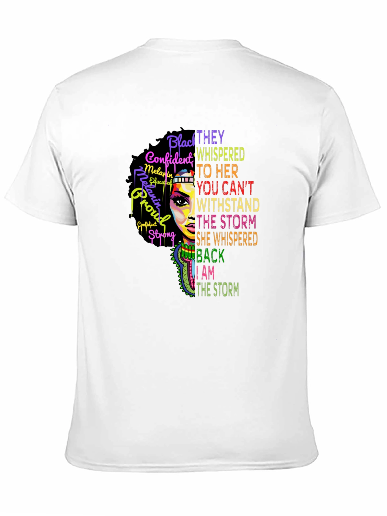 Black Woman Empowered T-Shirt - Stand in the Storm