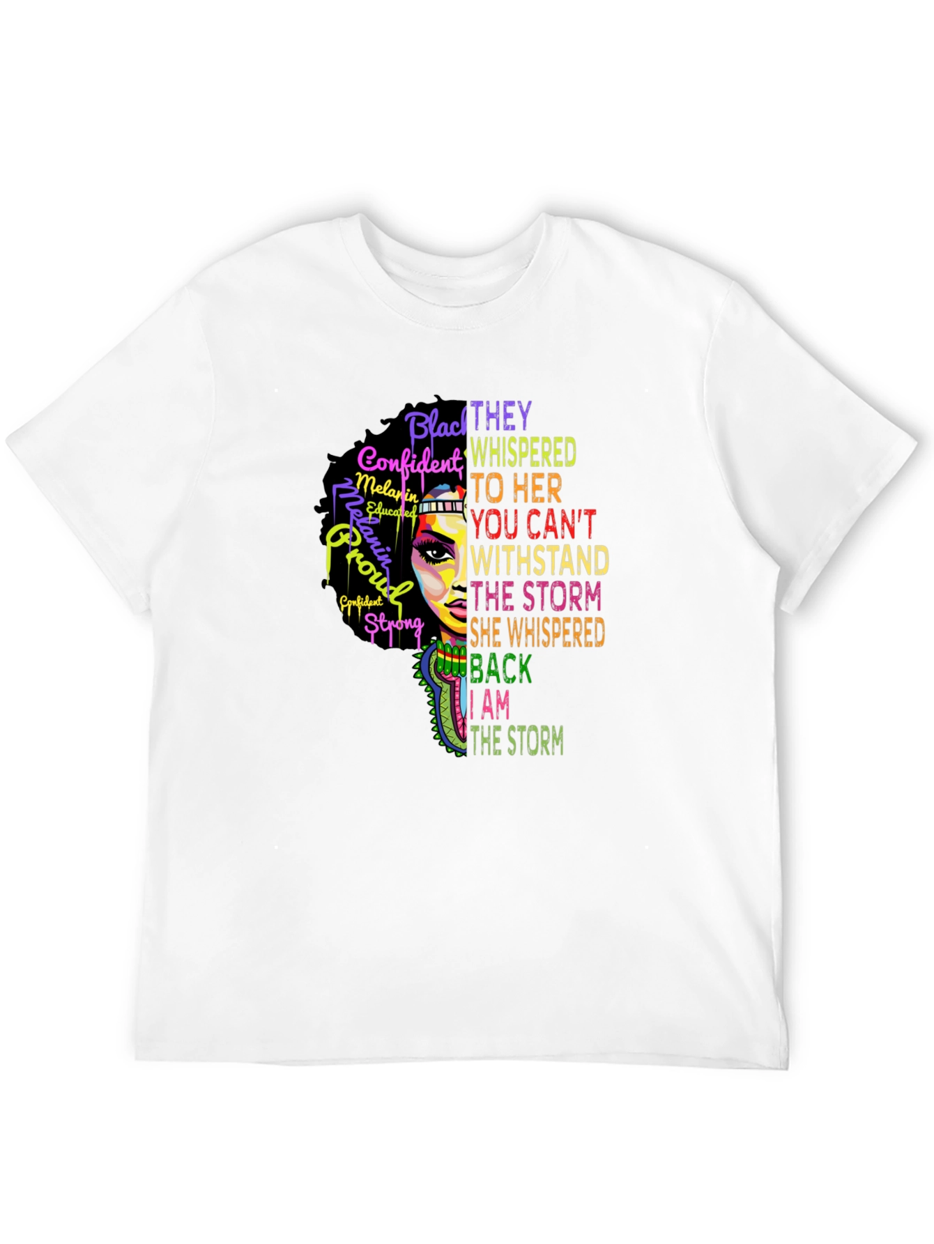 Black Woman Empowered T-Shirt - Stand in the Storm