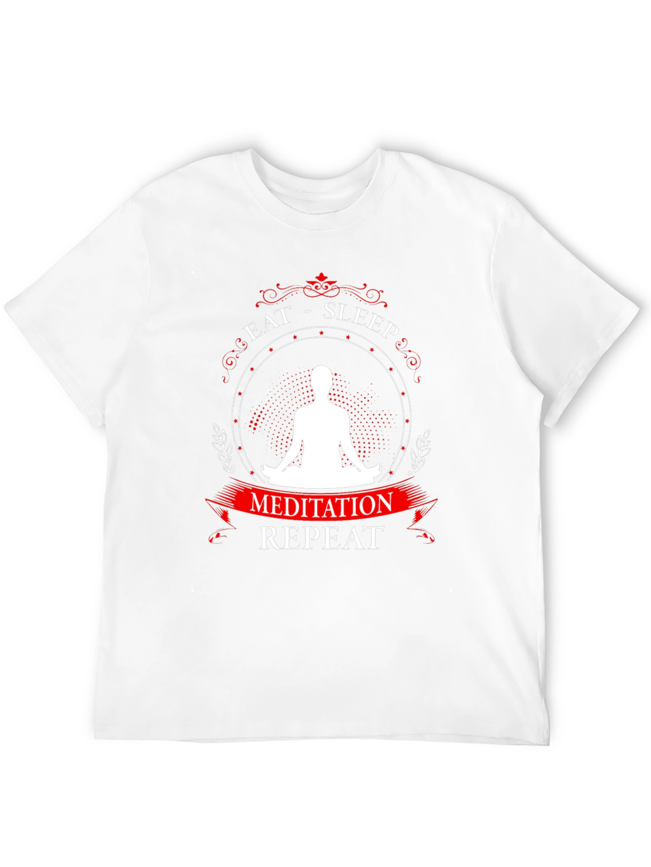 Eat Sleep Meditation Repeat Graphic T-Shirt