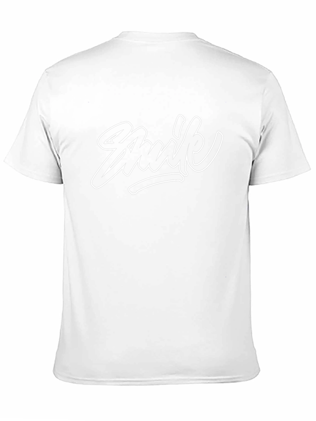 Stylish Black T-Shirt with Unique White Graphic Print