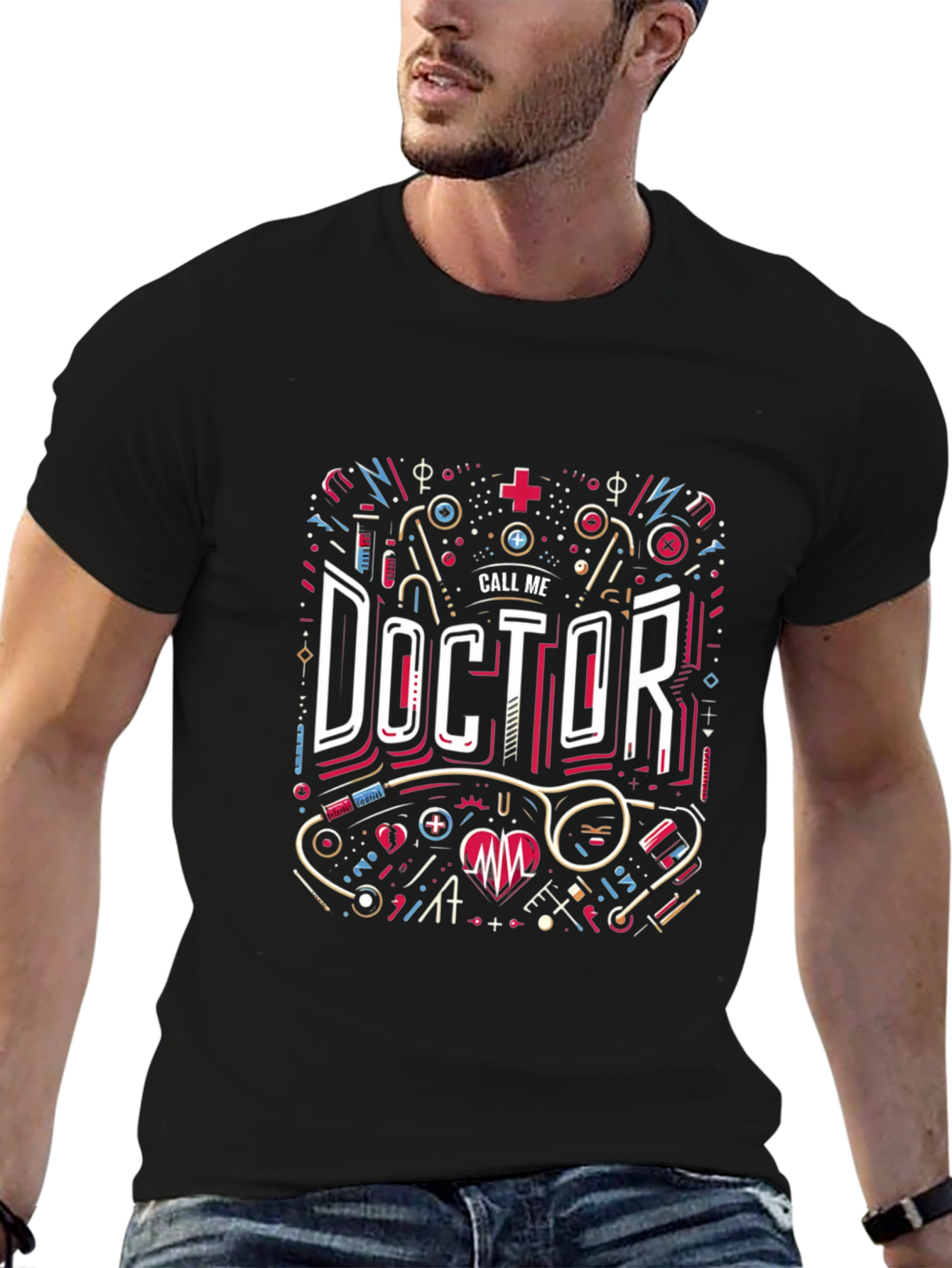 Call Me Doctor Graphic T-Shirt - Medical Profession Tee