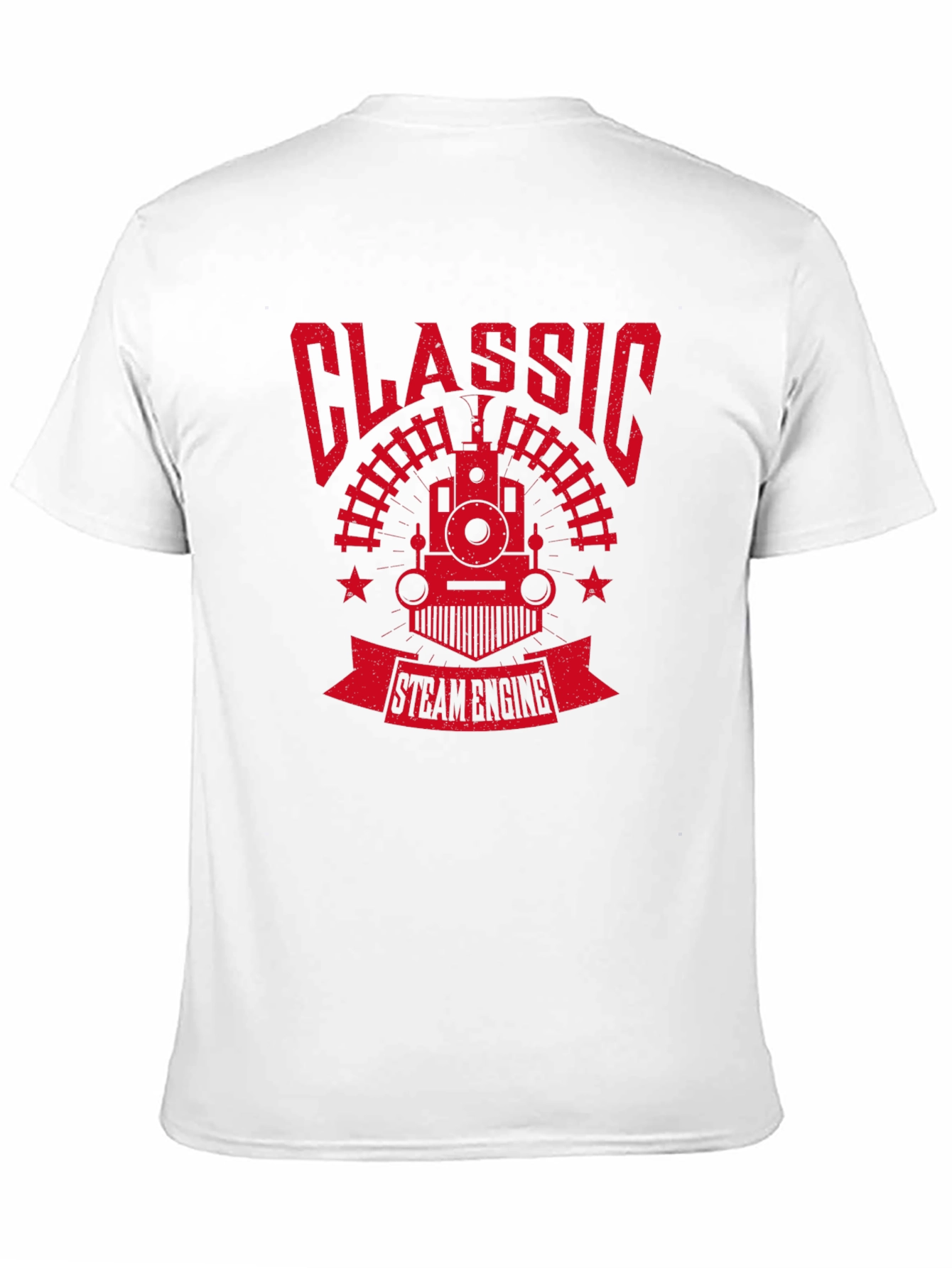 Classic Steam Engine Graphic Tee - Retro Train Shirt