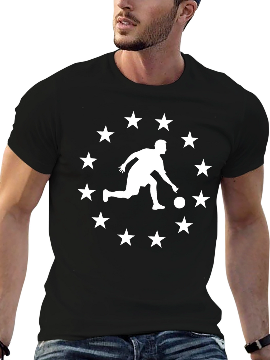 Bowling Star Circle Graphic Tee