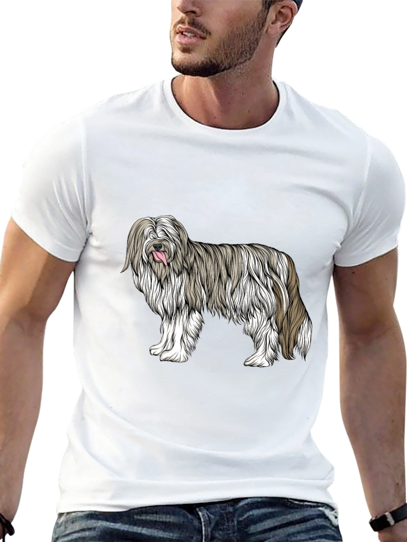 Cool Dog Breed Graphic Tee - Black Cotton Blend