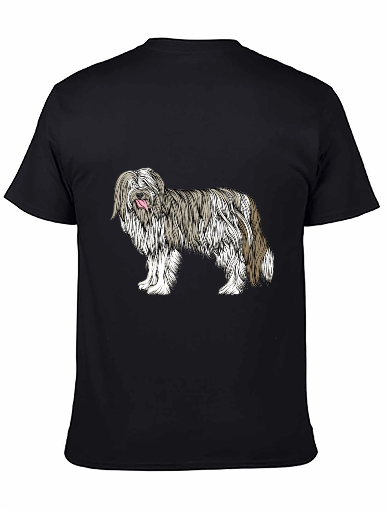 Cool Dog Breed Graphic Tee - Black Cotton Blend