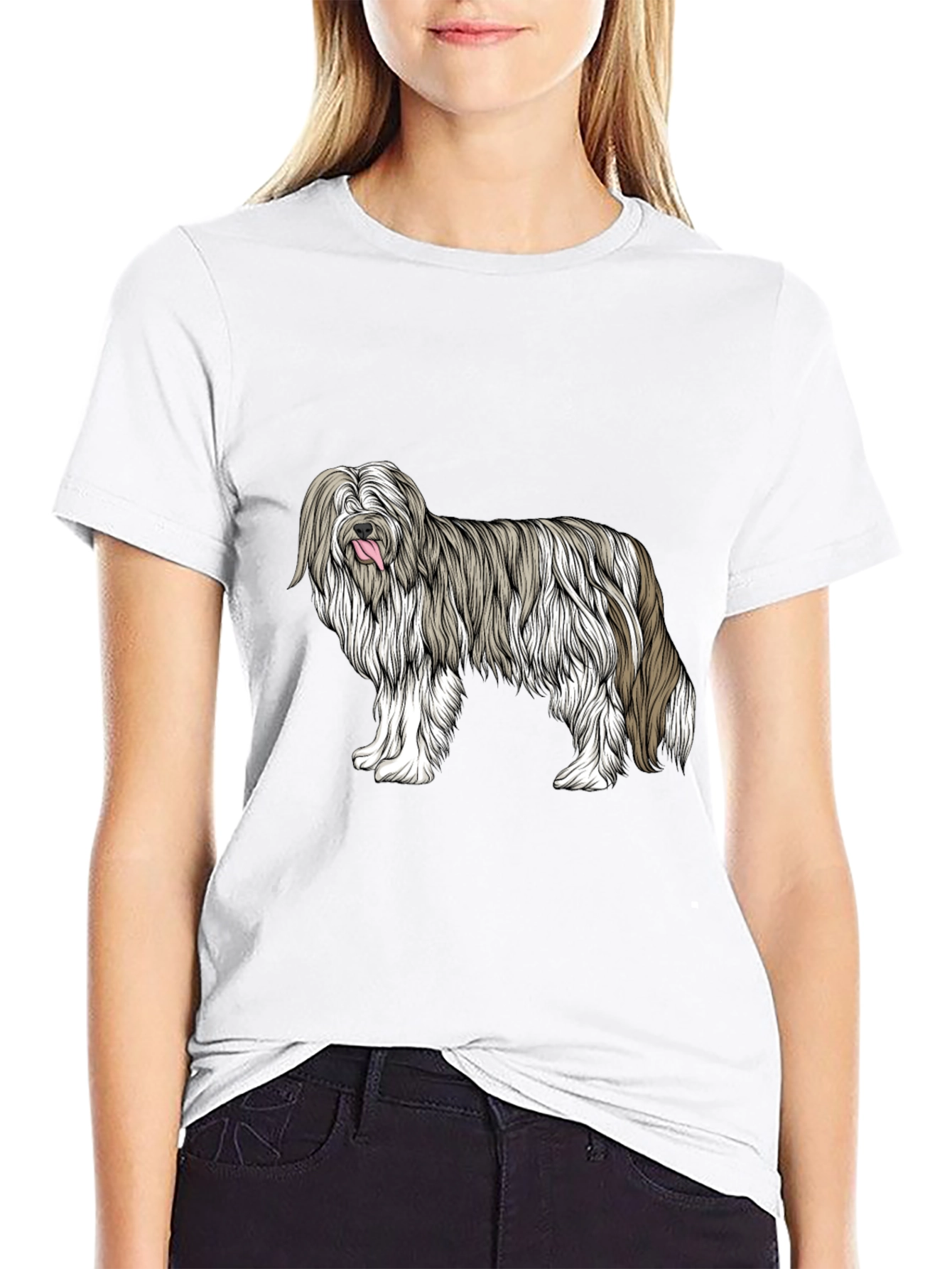 Cool Dog Breed Graphic Tee - Black Cotton Blend