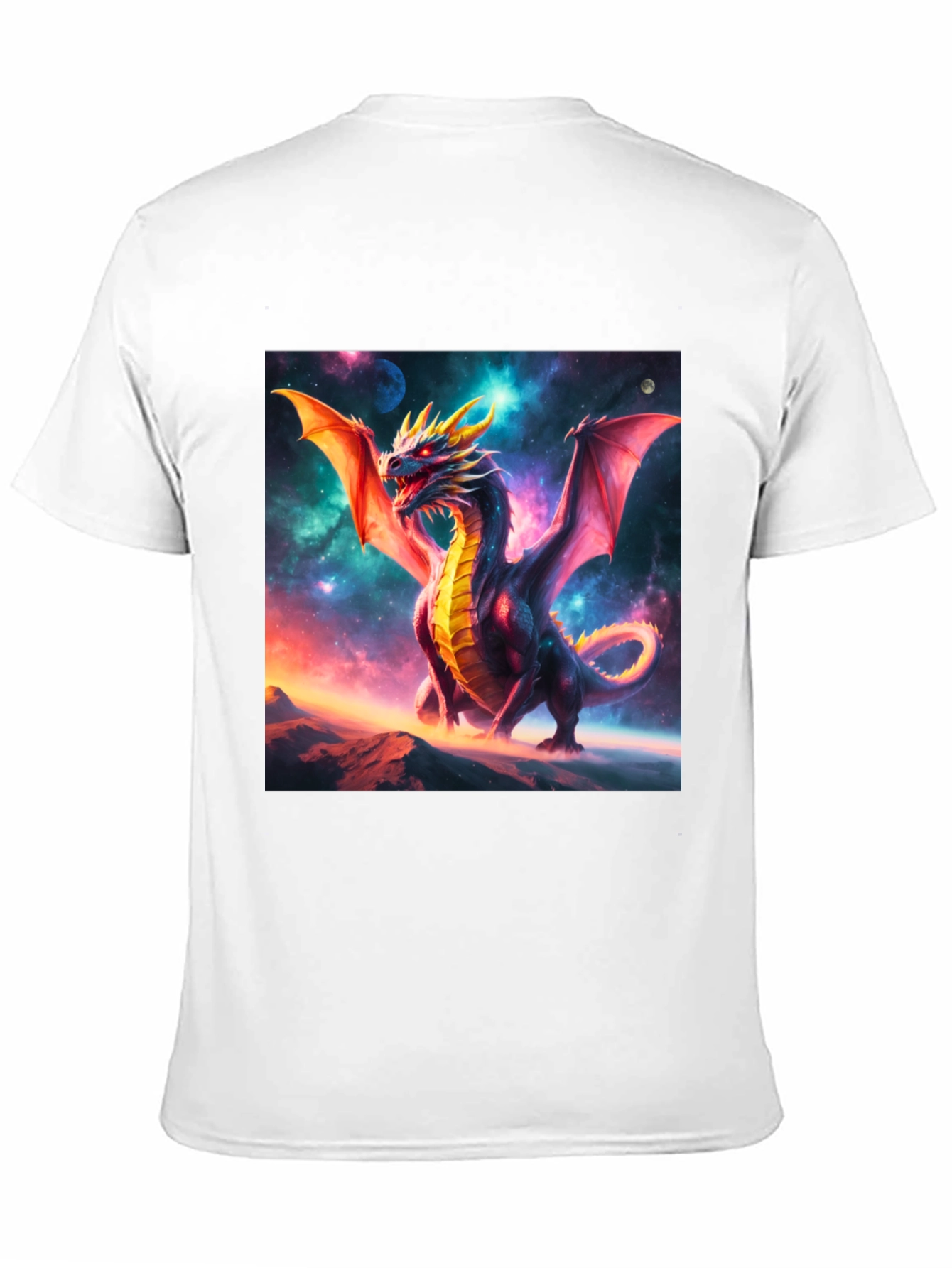 Dragon Graphic Tee - Black Cotton Blend T-Shirt