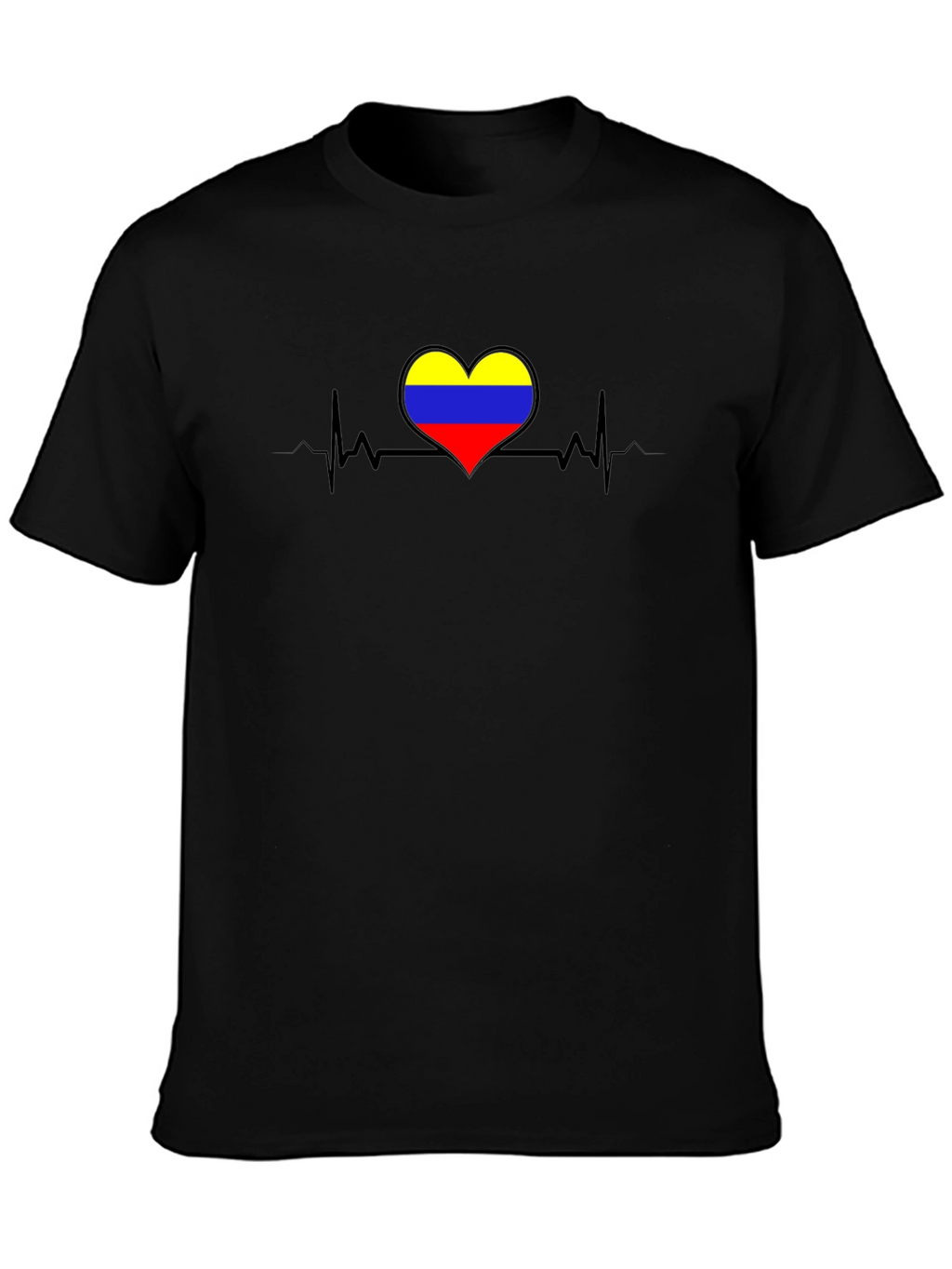 Colombia Heartbeat Black T-Shirt