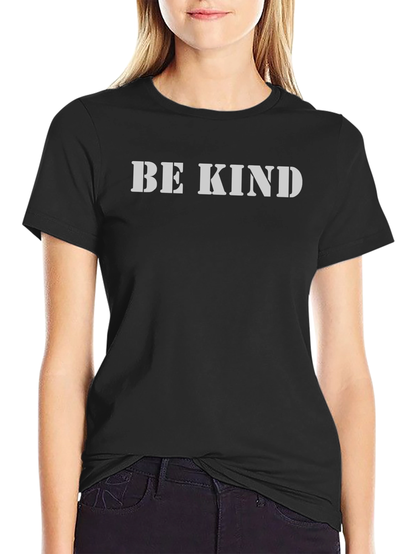 Be Kind Graphic Print Crew Neck T-Shirt