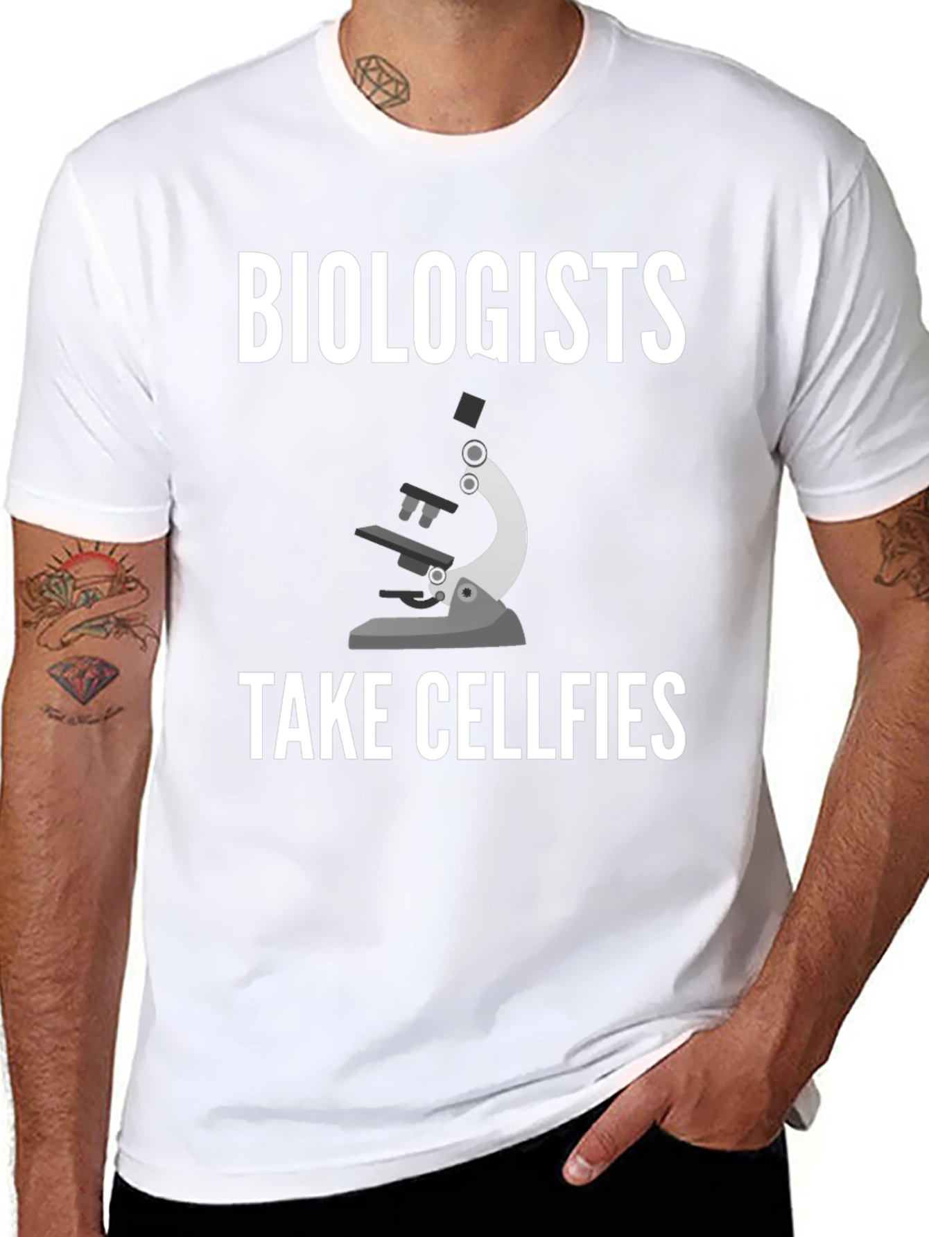 Biologists Take Cellfies T-Shirt - Science Humor