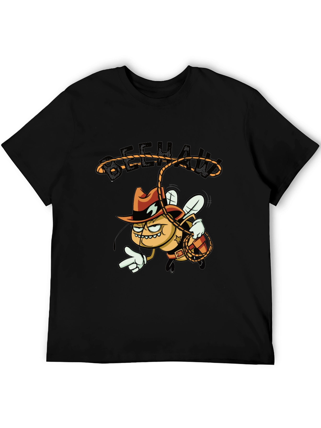 Beehaw Cowboy Cartoon Graphic Tee