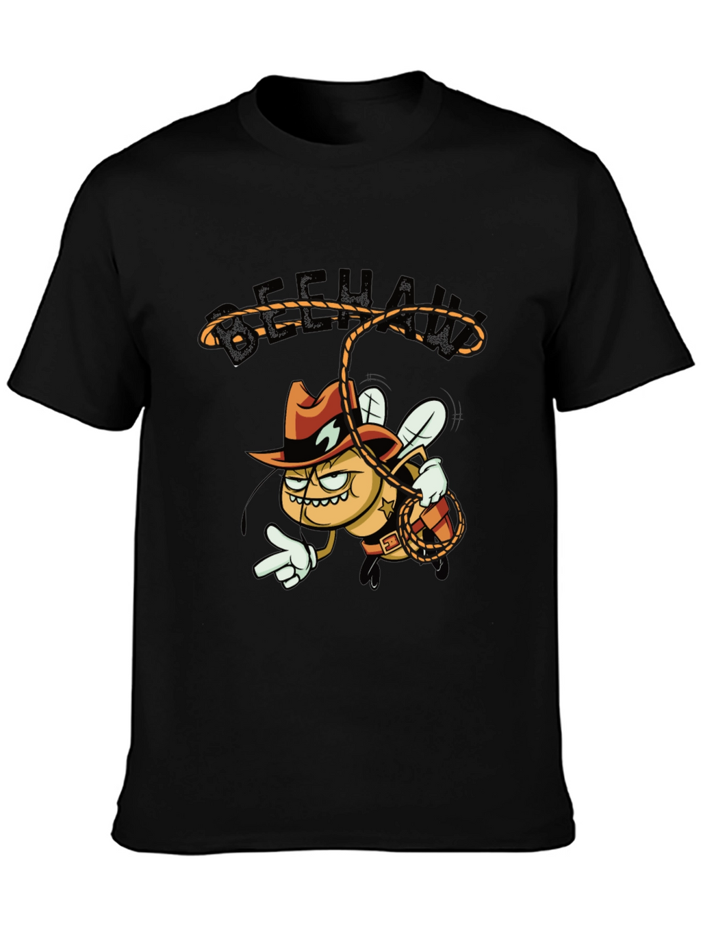 Beehaw Cowboy Cartoon Graphic Tee