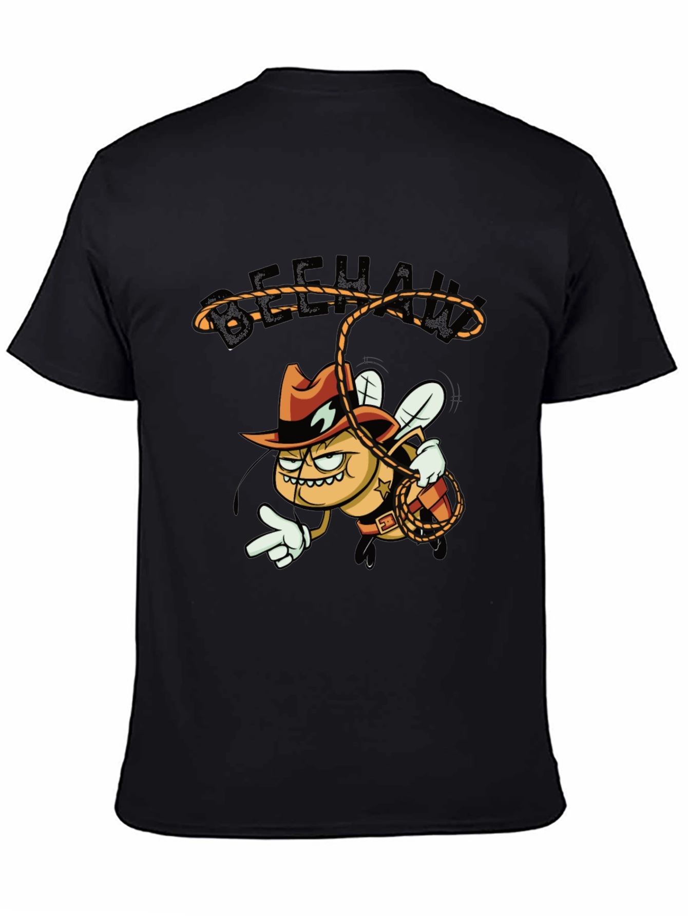 Beehaw Cowboy Cartoon Graphic Tee