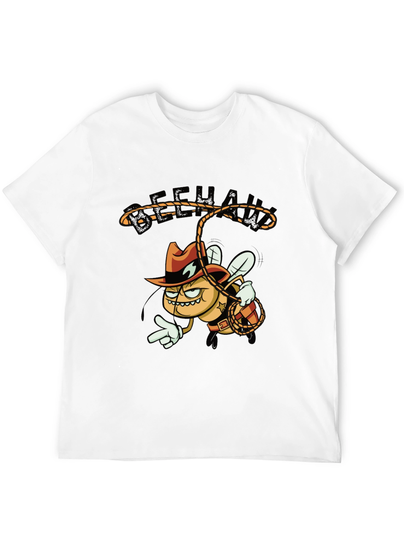 Beehaw Cowboy Cartoon Graphic Tee