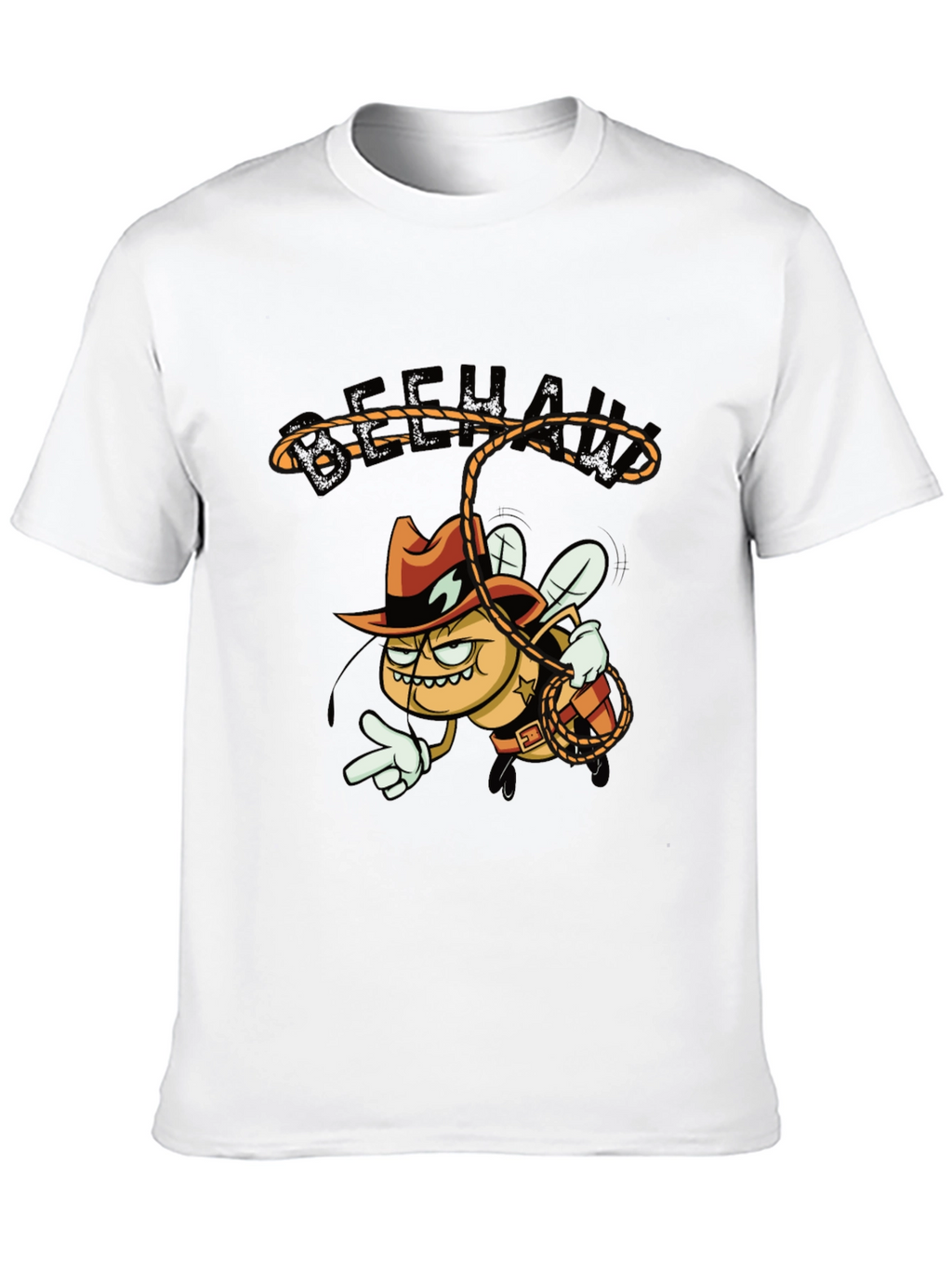 Beehaw Cowboy Cartoon Graphic Tee