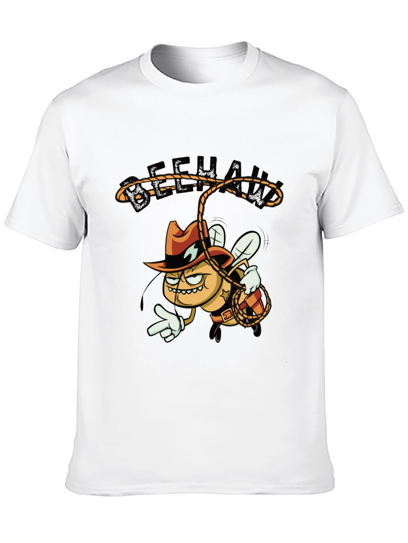 Beehaw Cowboy Cartoon Graphic Tee