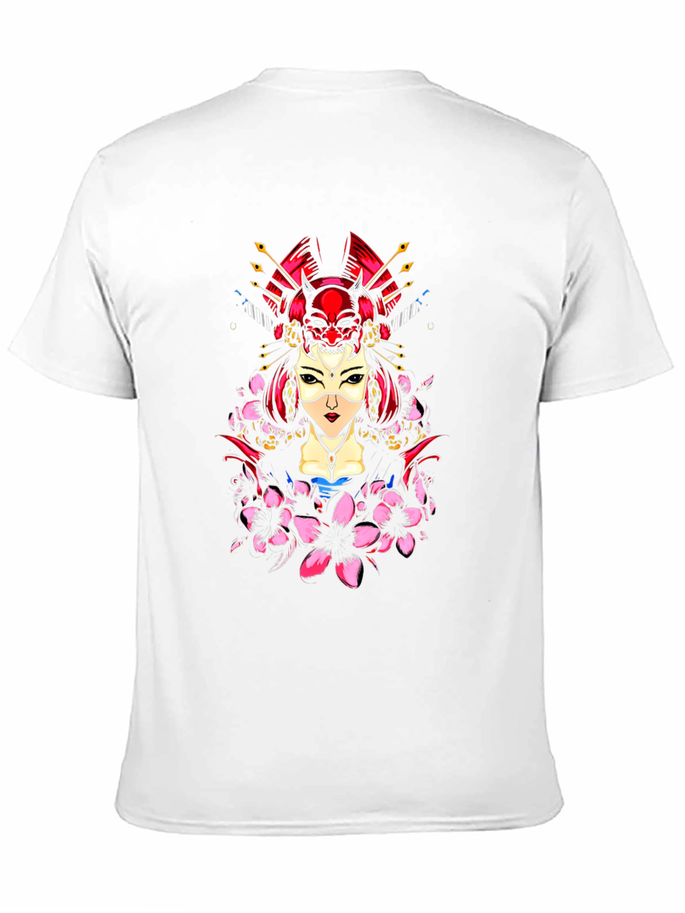 Geisha Oni Mask Graphic Tee - Black