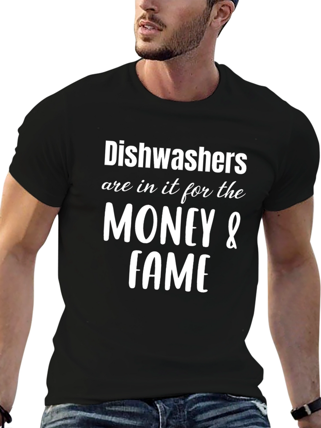 Dishwashers Money & Fame Black Graphic T-Shirt