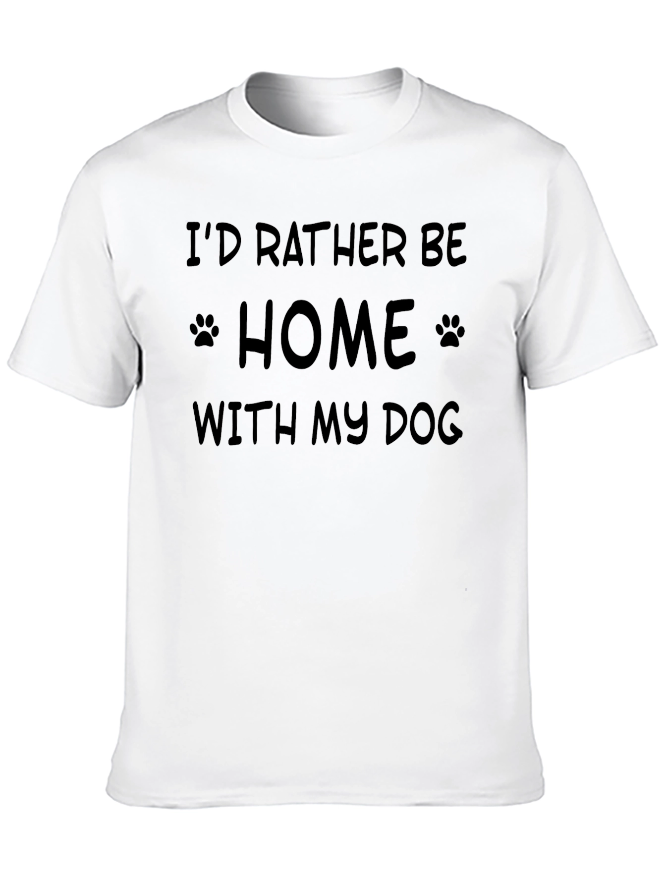 Dog Lover Graphic Tee: Id Rather Be Home