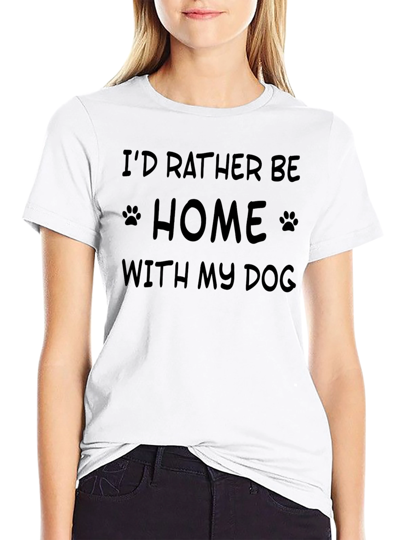 Dog Lover Graphic Tee: Id Rather Be Home