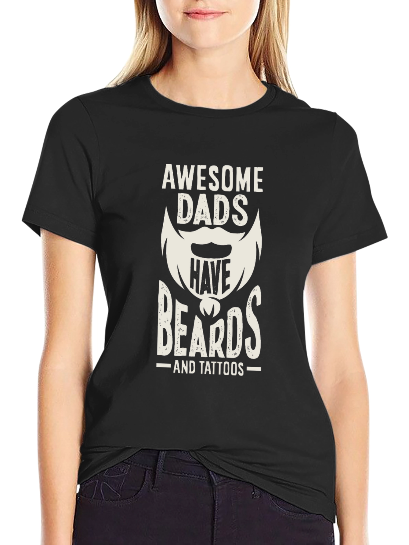 Awesome Dads Have Beards & Tattoos T-Shirt