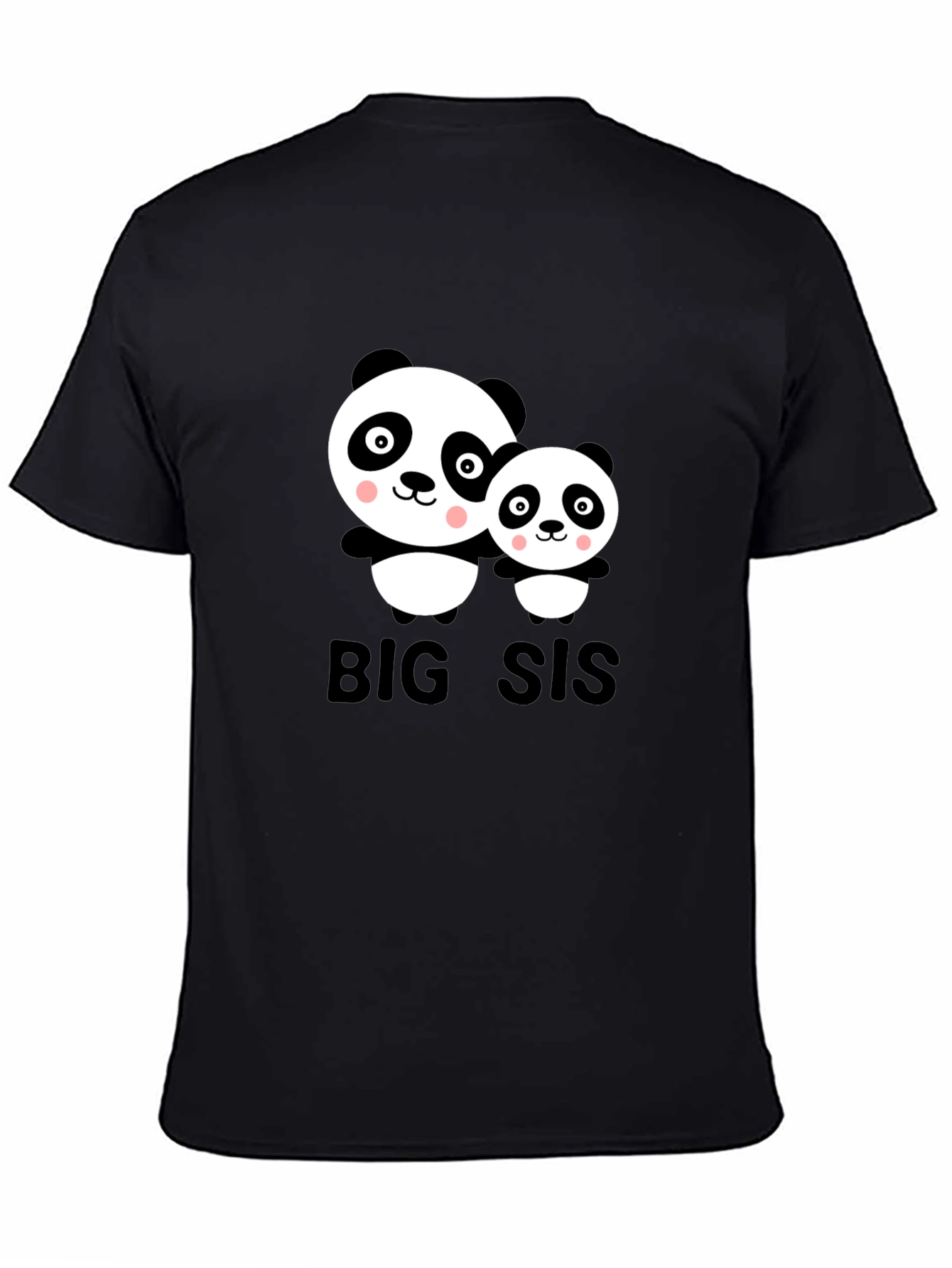 Big Sis Panda T-Shirt - Cute Family Matching Tee