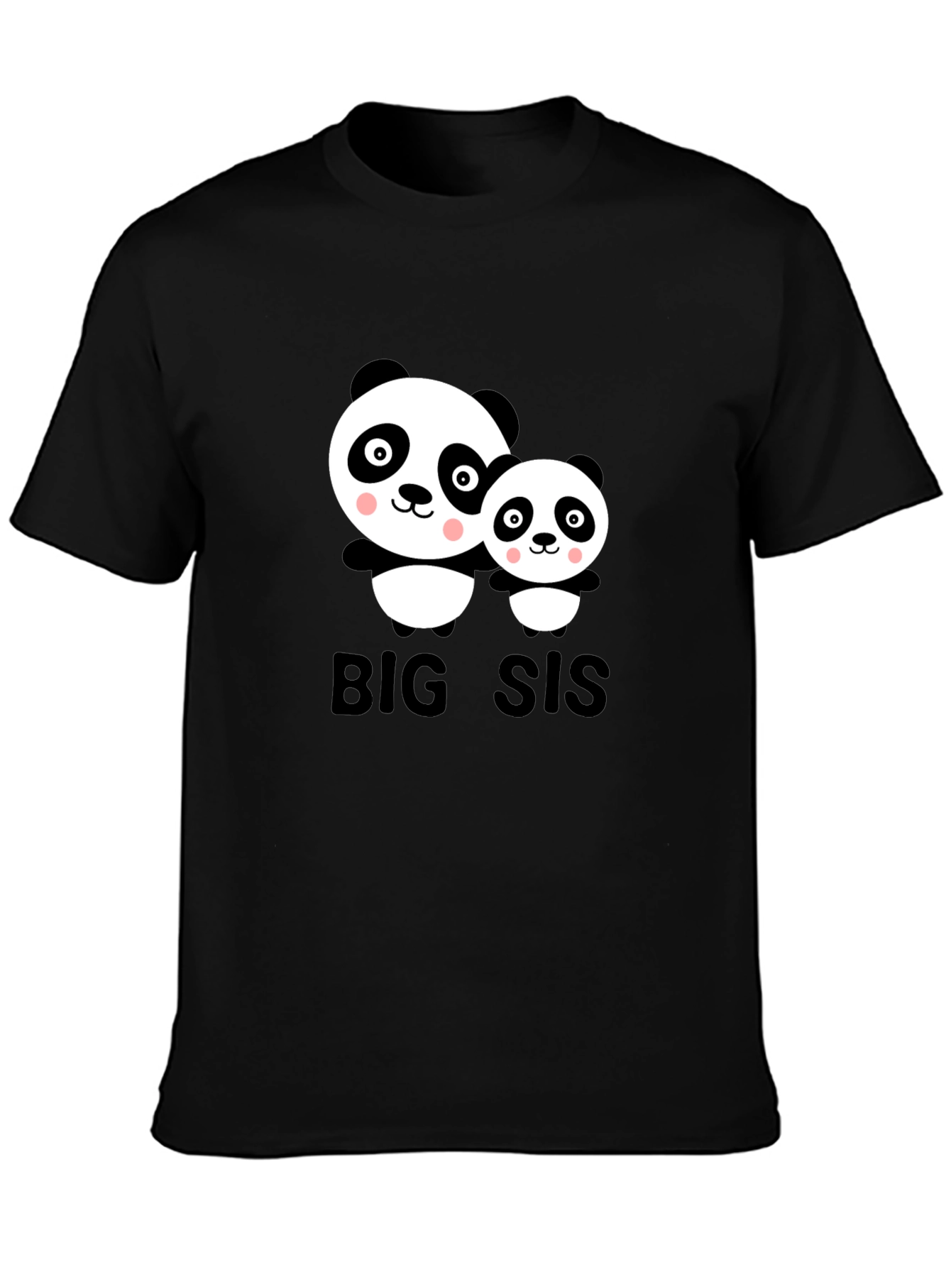 Big Sis Panda T-Shirt - Cute Family Matching Tee