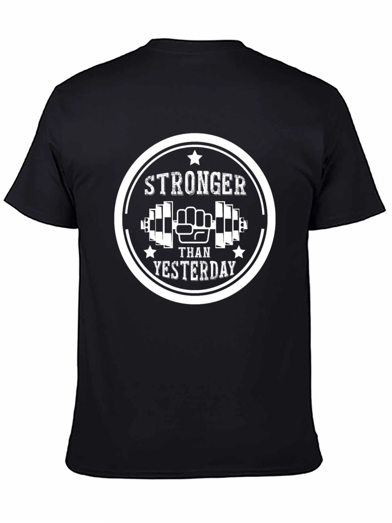 Stronger Than Yesterday Black Graphic Tee