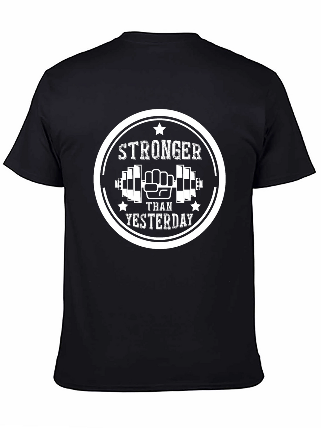Stronger Than Yesterday Black Graphic Tee
