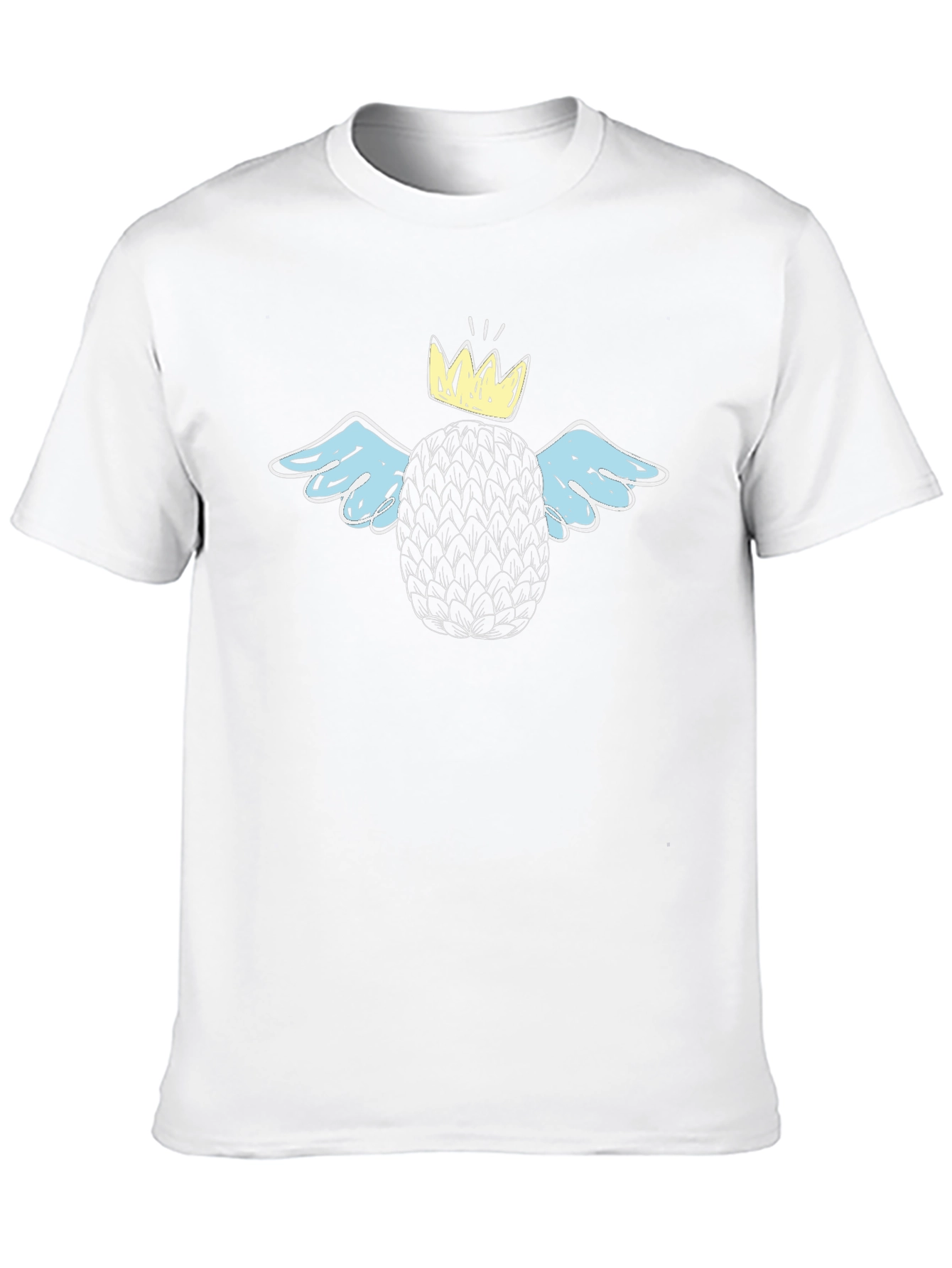 King Pineapple Graphic Tee - Trendy Black T-Shirt