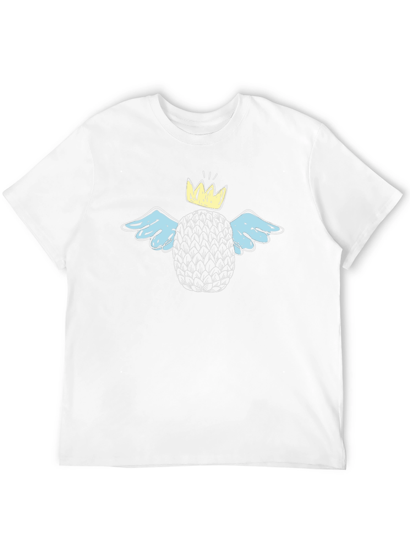 King Pineapple Graphic Tee - Trendy Black T-Shirt