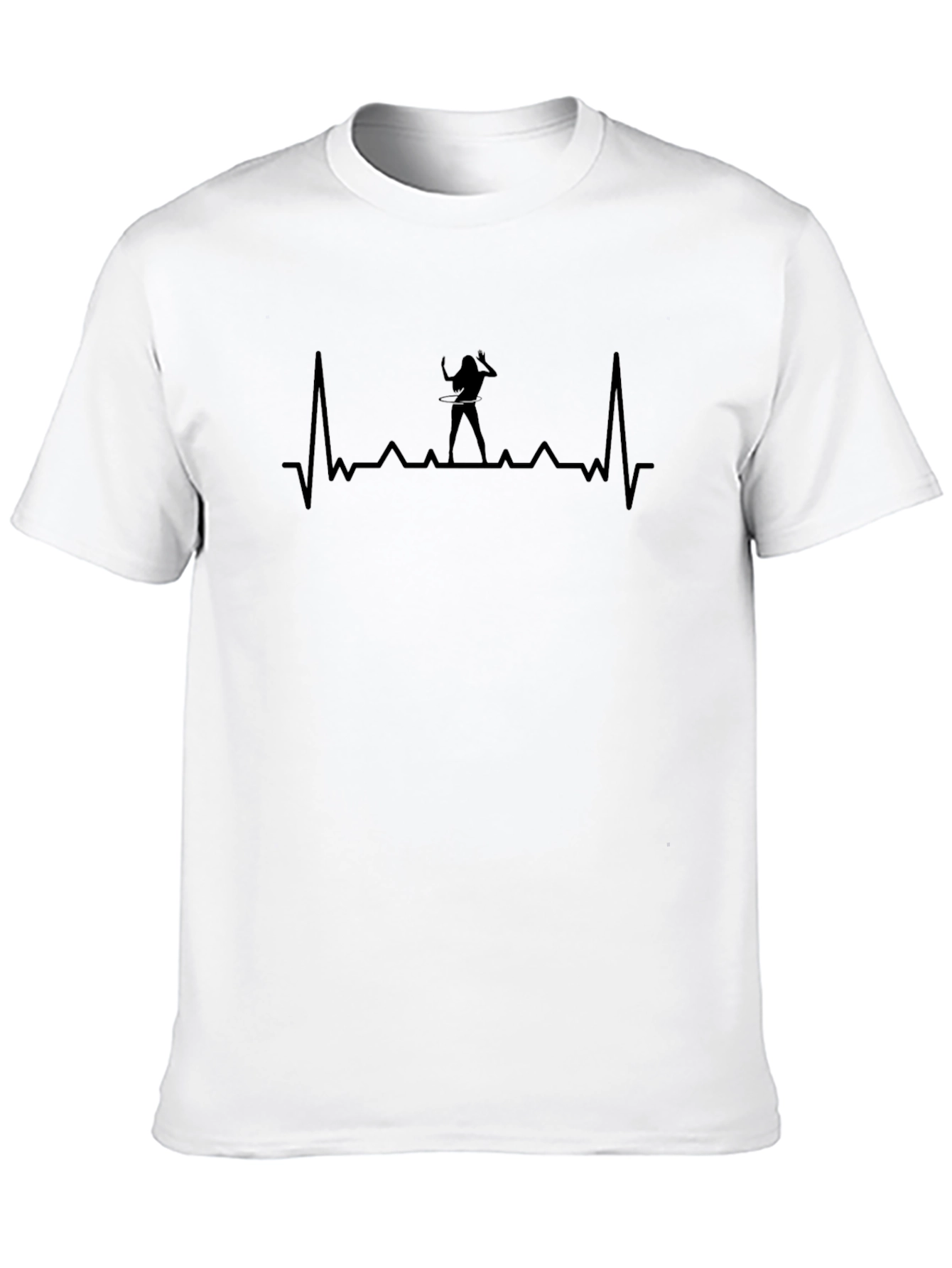 Drummer Heartbeat Black Graphic T-Shirt