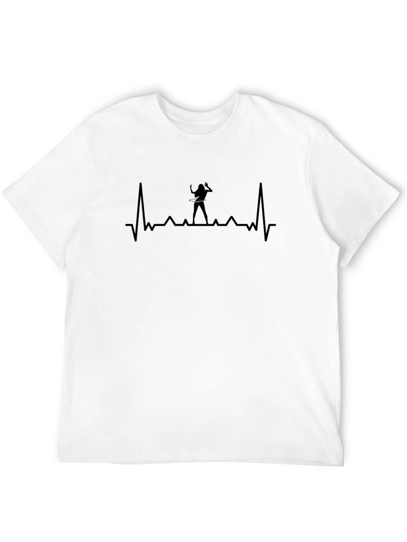 Drummer Heartbeat Black Graphic T-Shirt