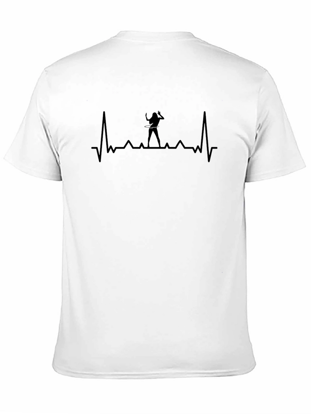 Drummer Heartbeat Black Graphic T-Shirt
