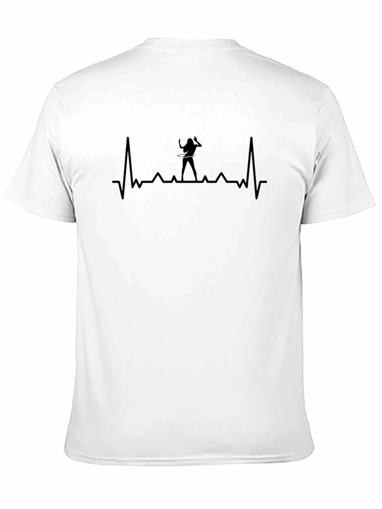 Drummer Heartbeat Black Graphic T-Shirt