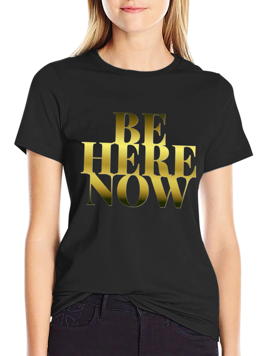 Be Here Now Graphic T-Shirt - Black