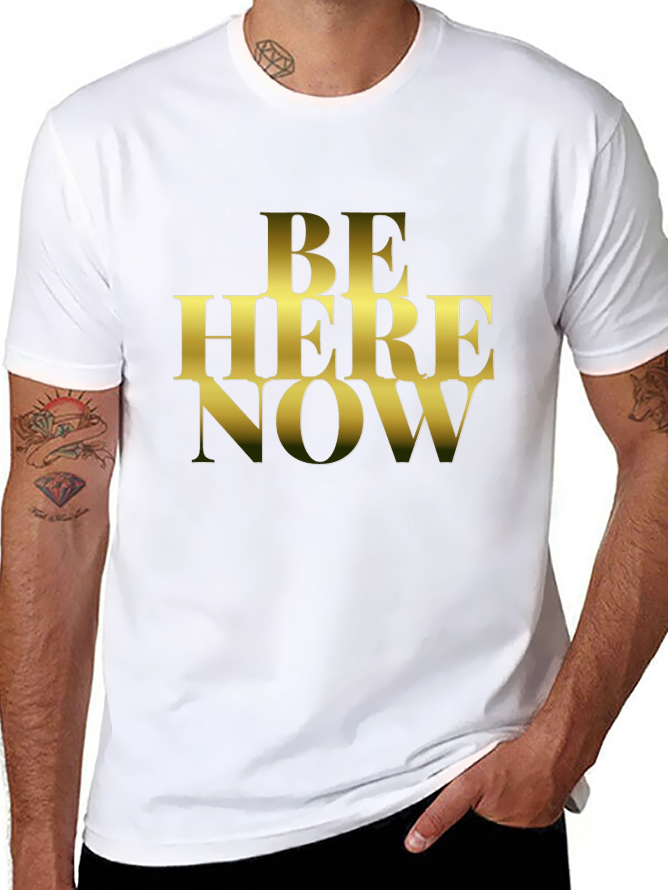 Be Here Now Graphic T-Shirt - Black