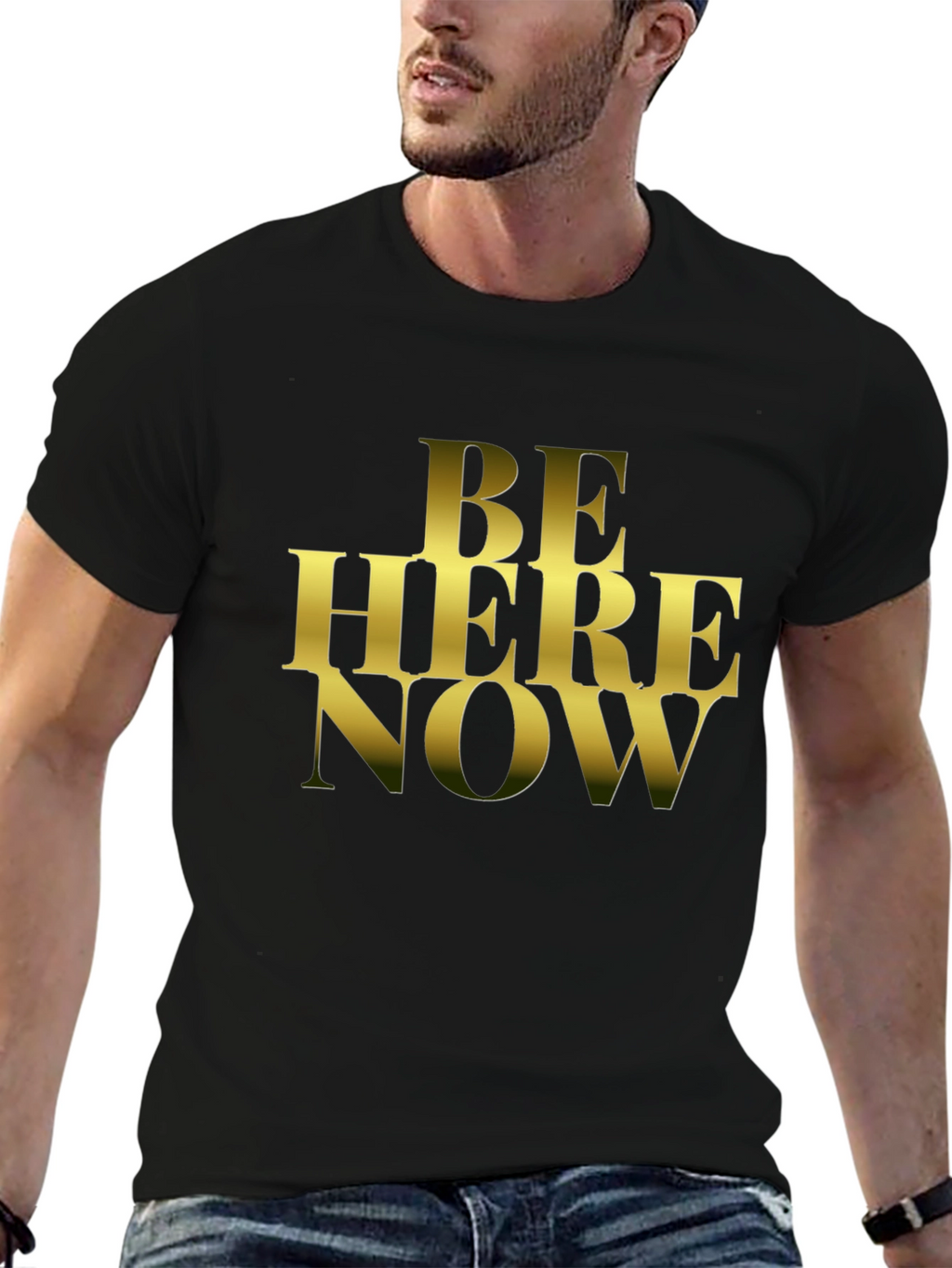 Be Here Now Graphic T-Shirt - Black