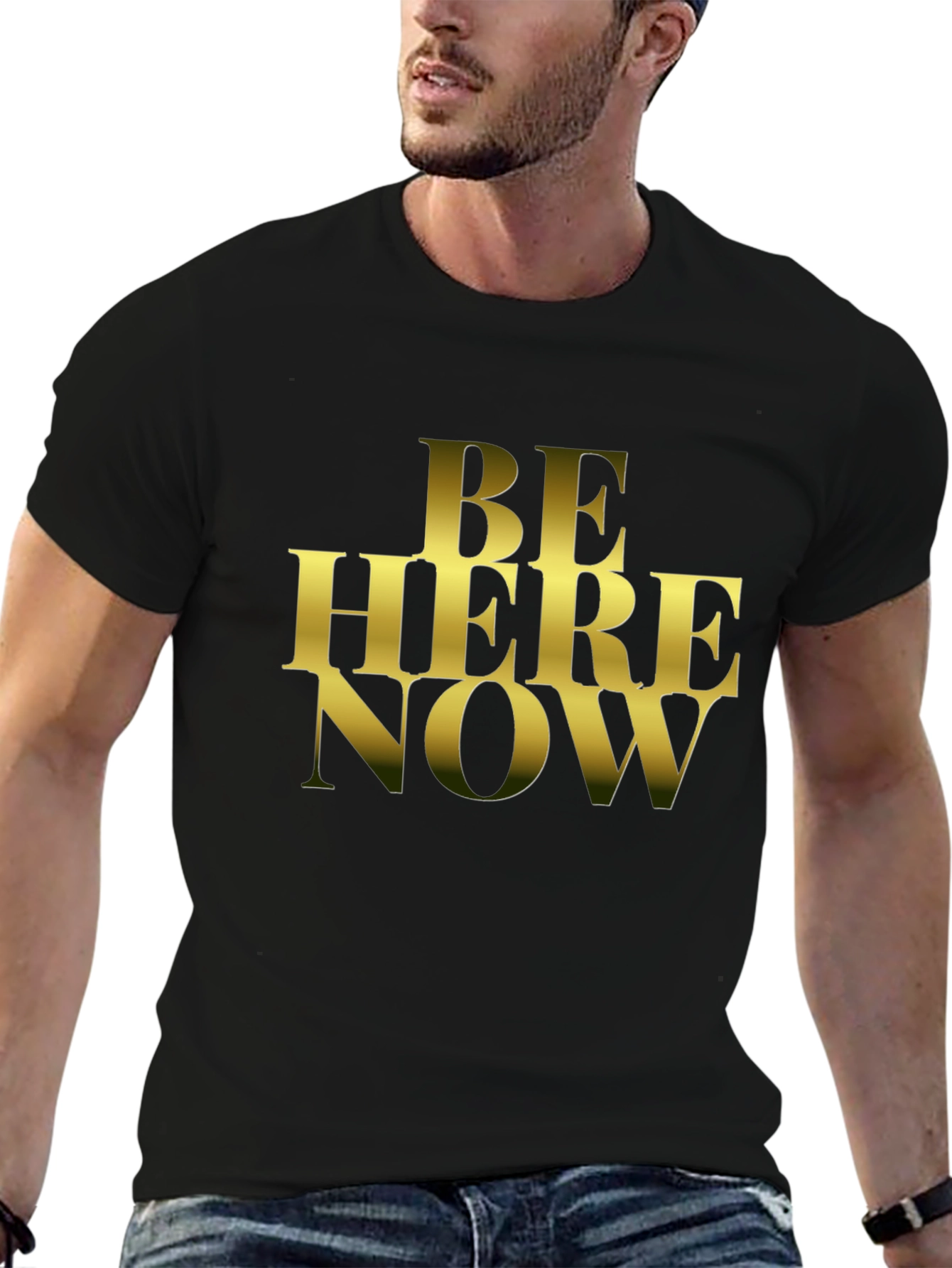 Be Here Now Graphic T-Shirt - Black