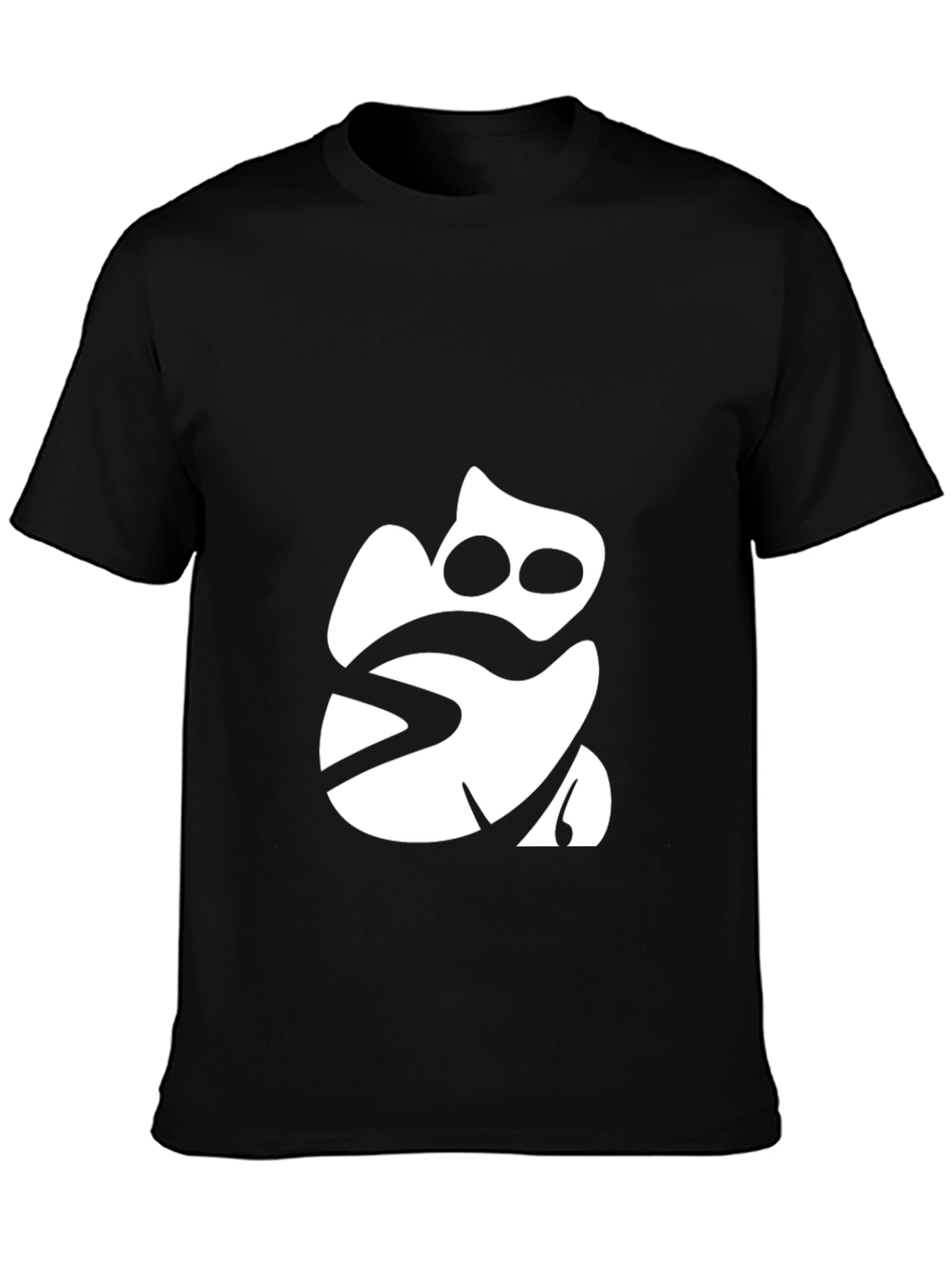 Modern Frog Graphic Tee - Black Cotton T-Shirt