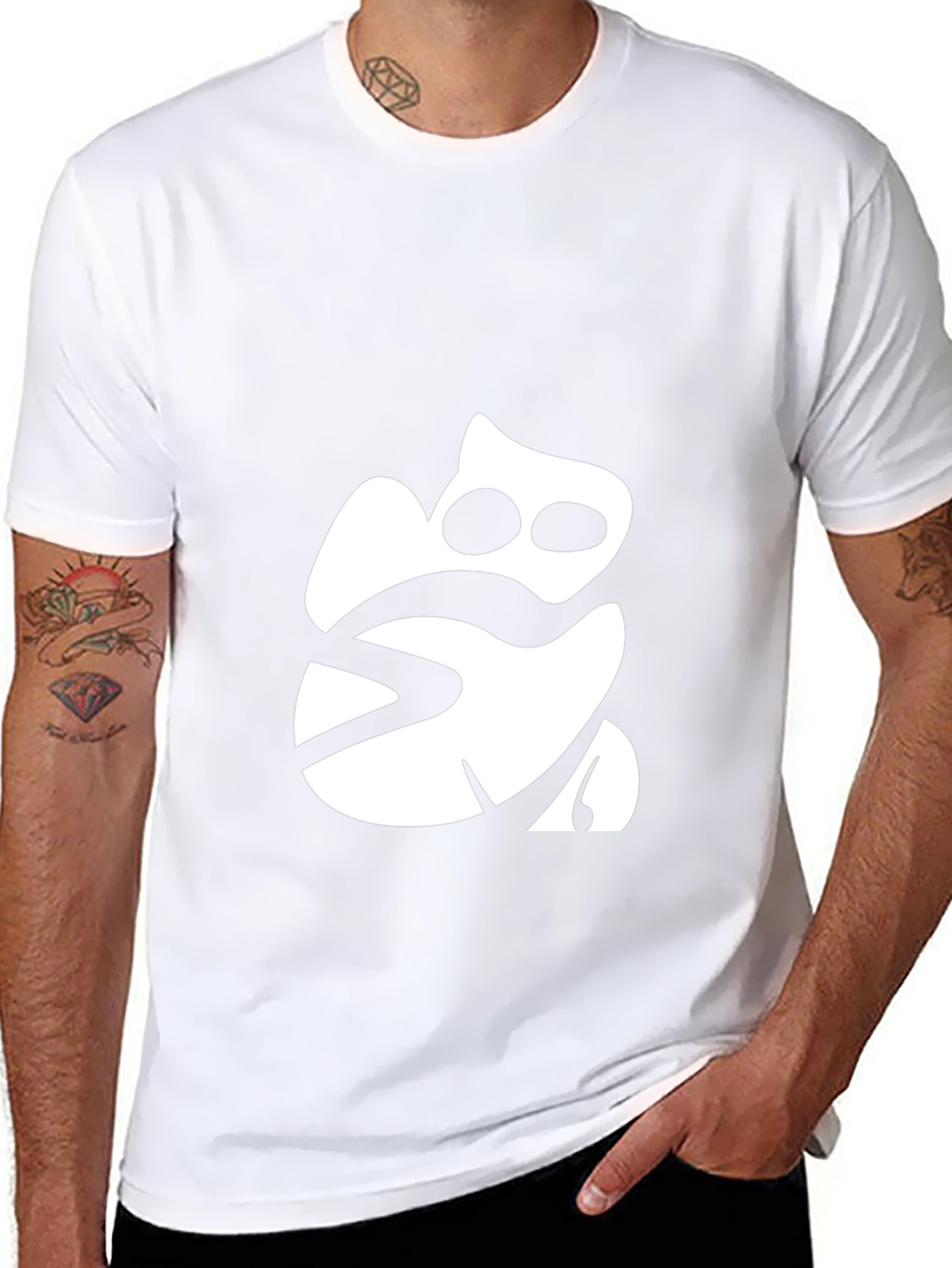 Modern Frog Graphic Tee - Black Cotton T-Shirt