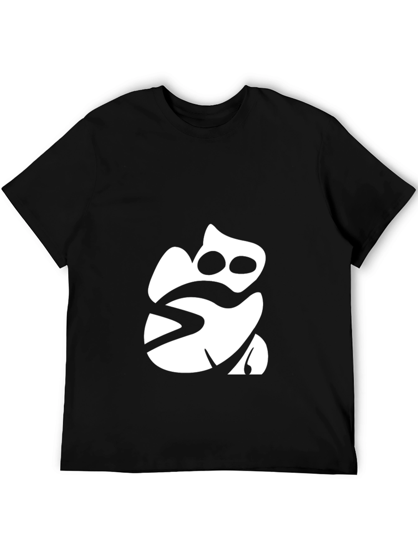 Modern Frog Graphic Tee - Black Cotton T-Shirt