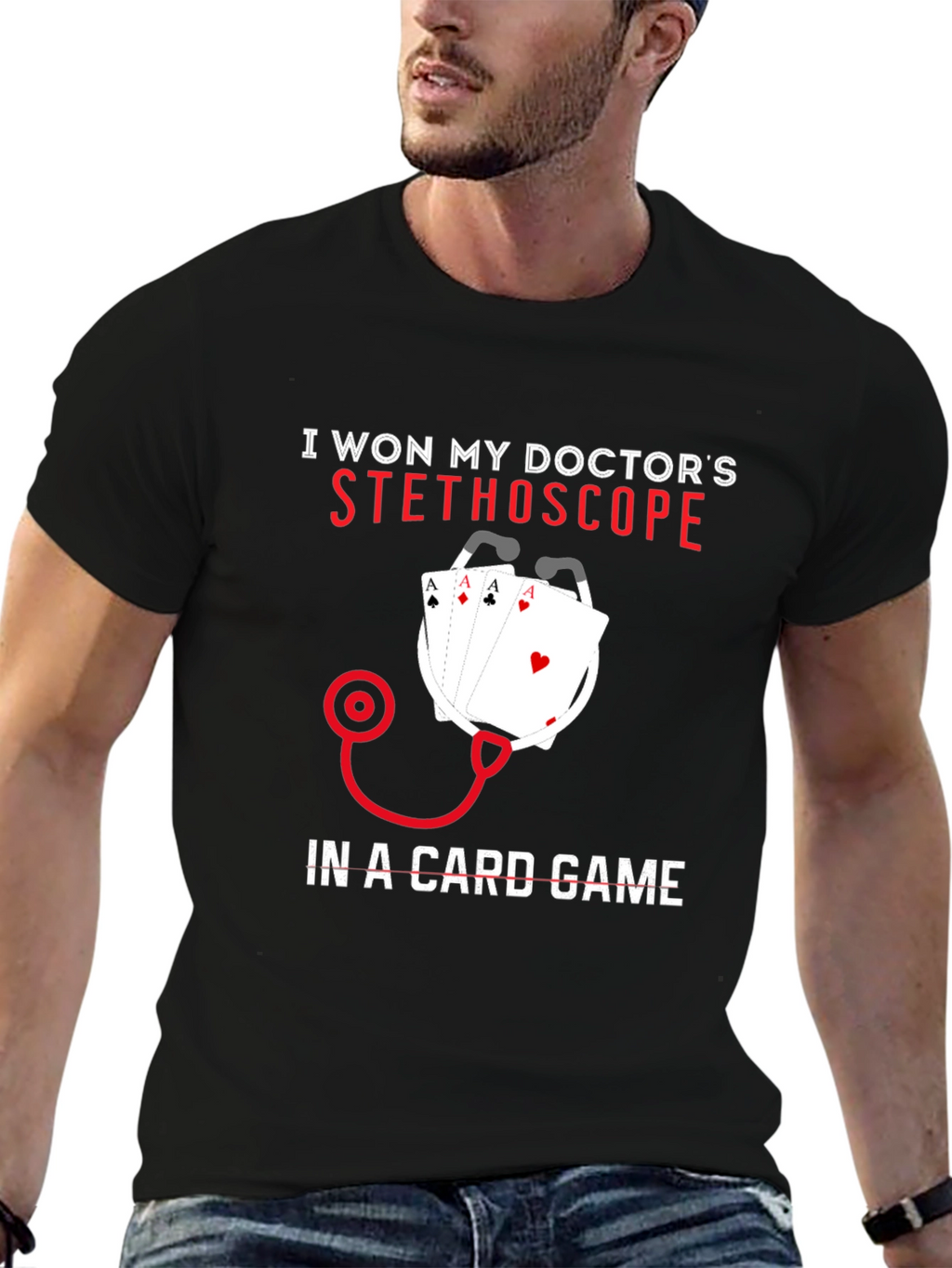 Doctor Stethoscope Card Game T-Shirt