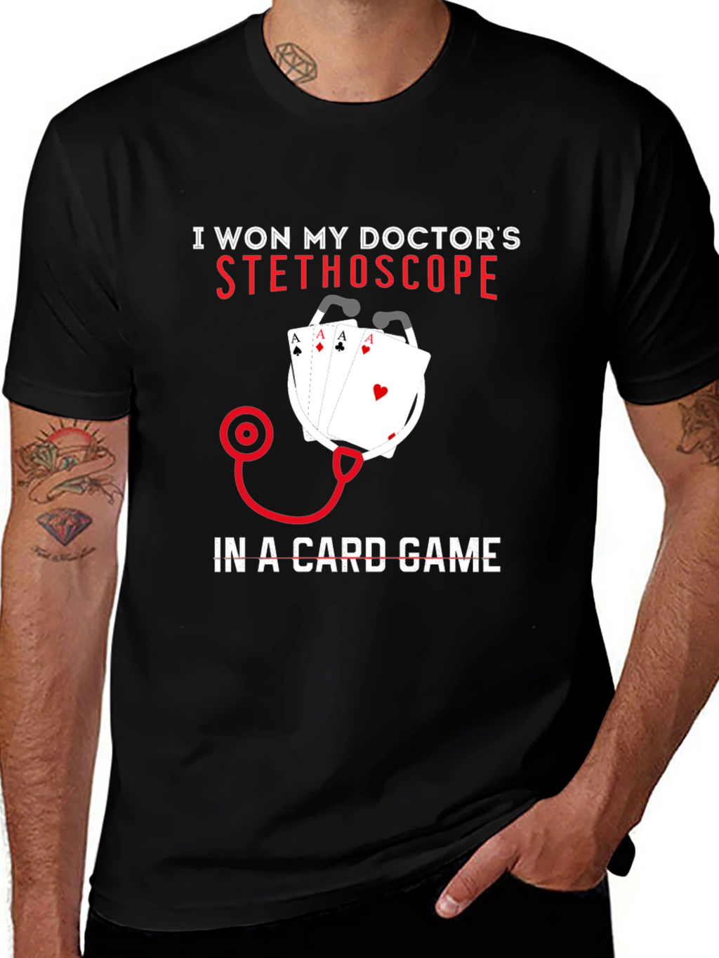 Doctor Stethoscope Card Game T-Shirt