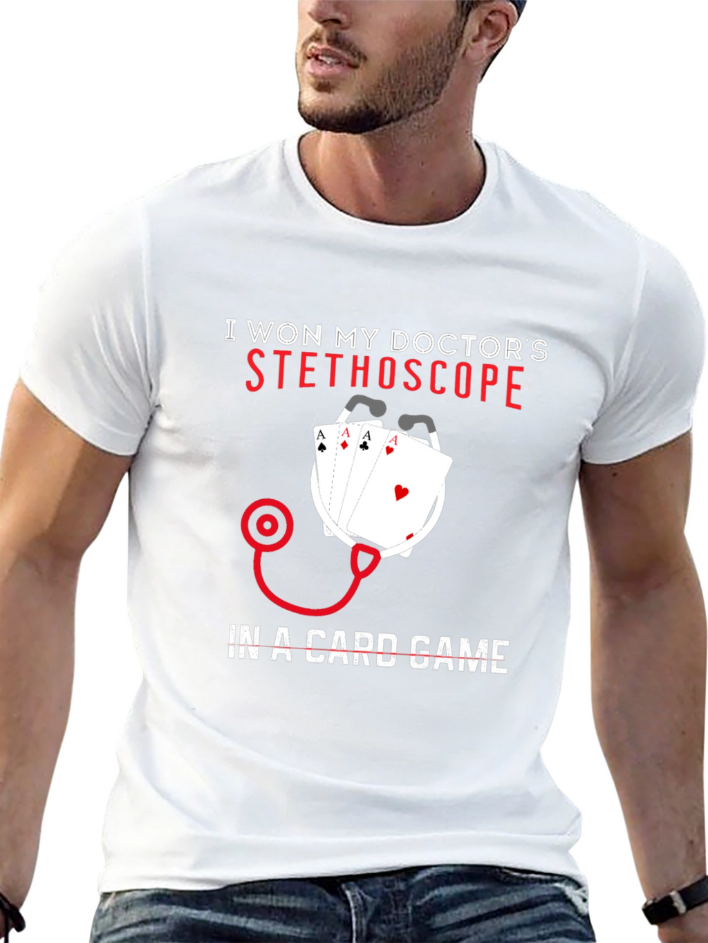 Doctor Stethoscope Card Game T-Shirt