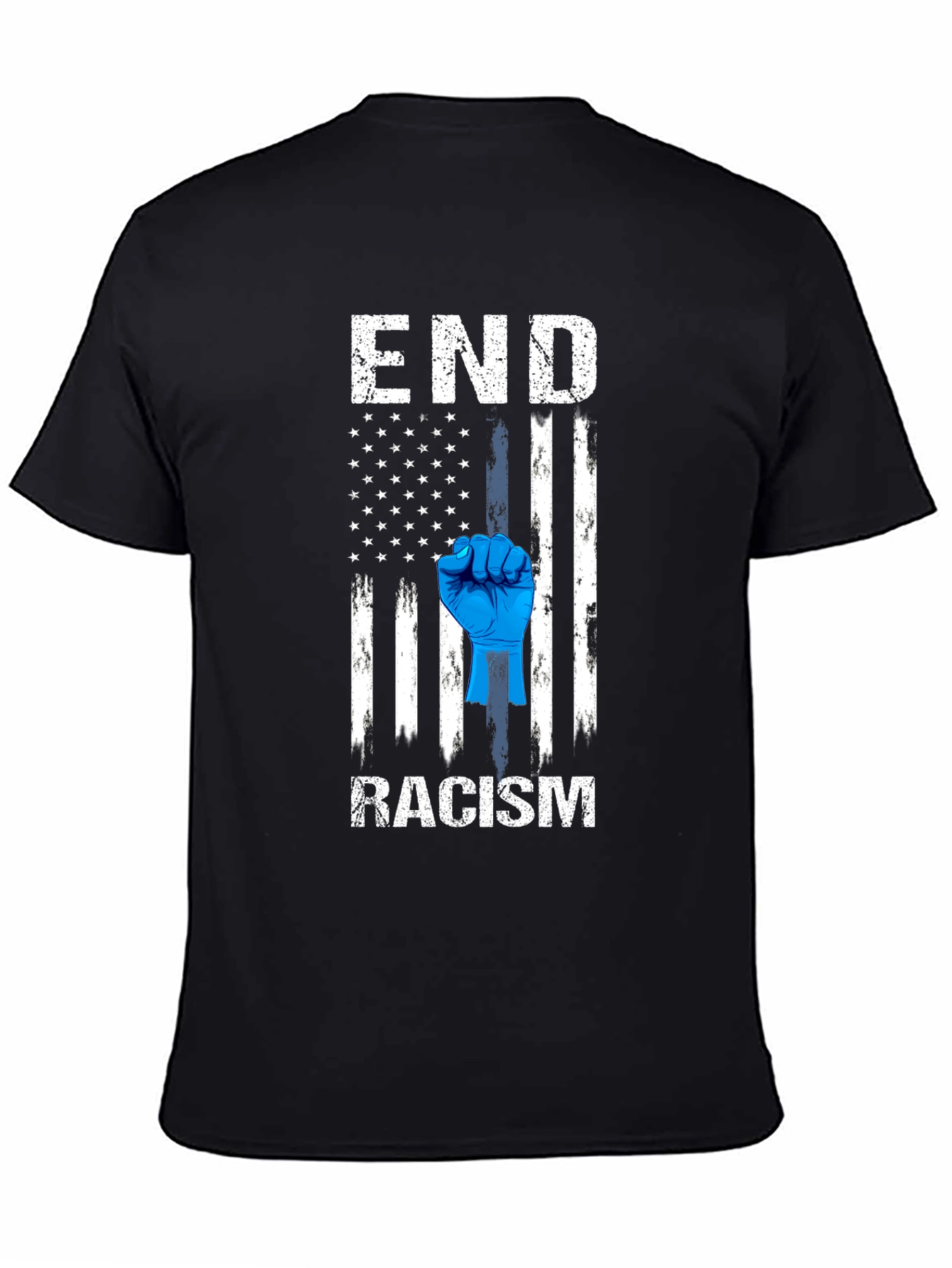 End Racism American Flag T-Shirt