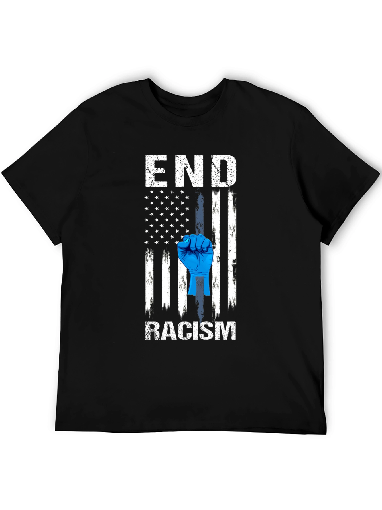 End Racism American Flag T-Shirt