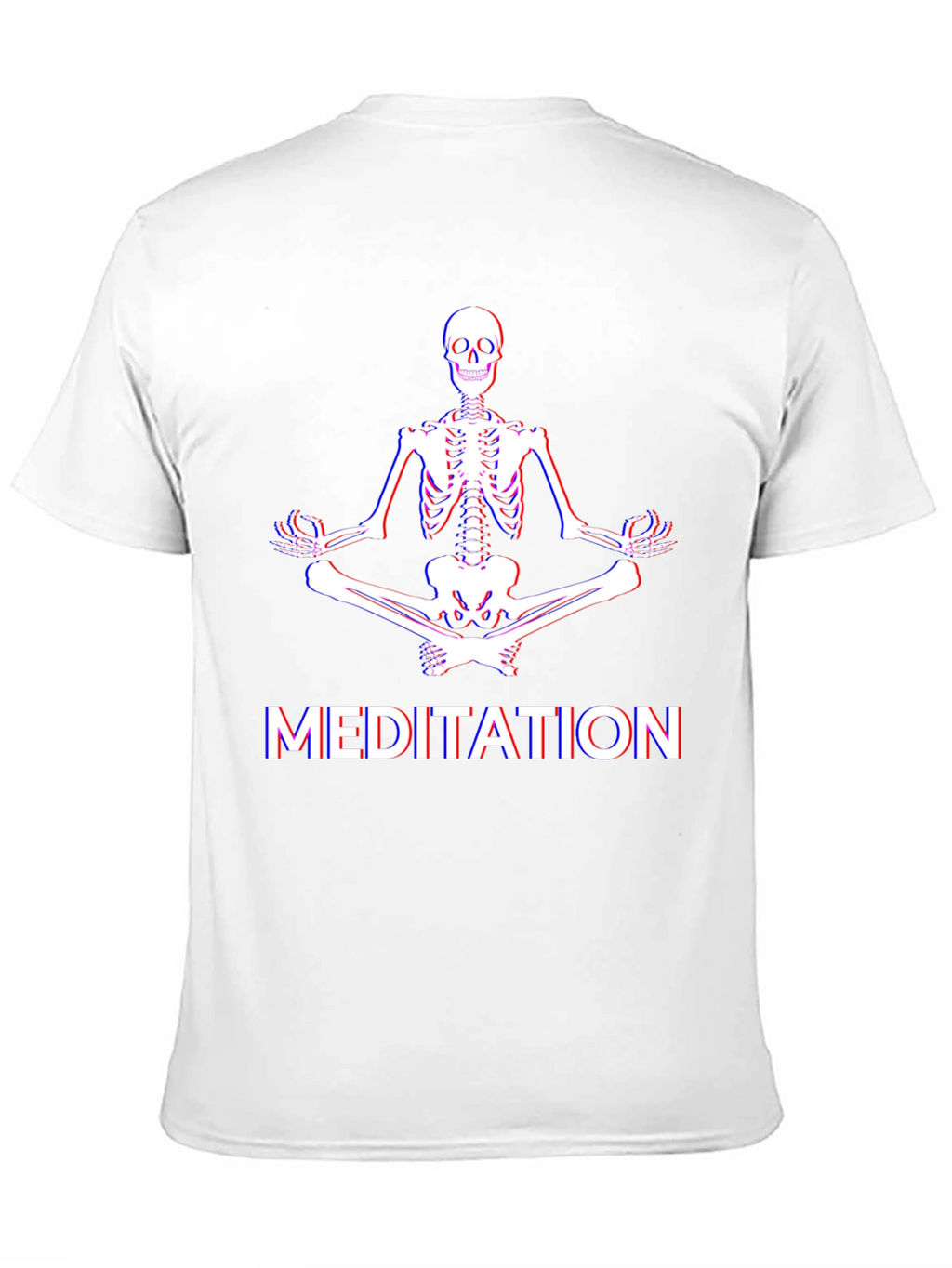 Meditating Skeleton Graphic Tee - Relaxed Fit