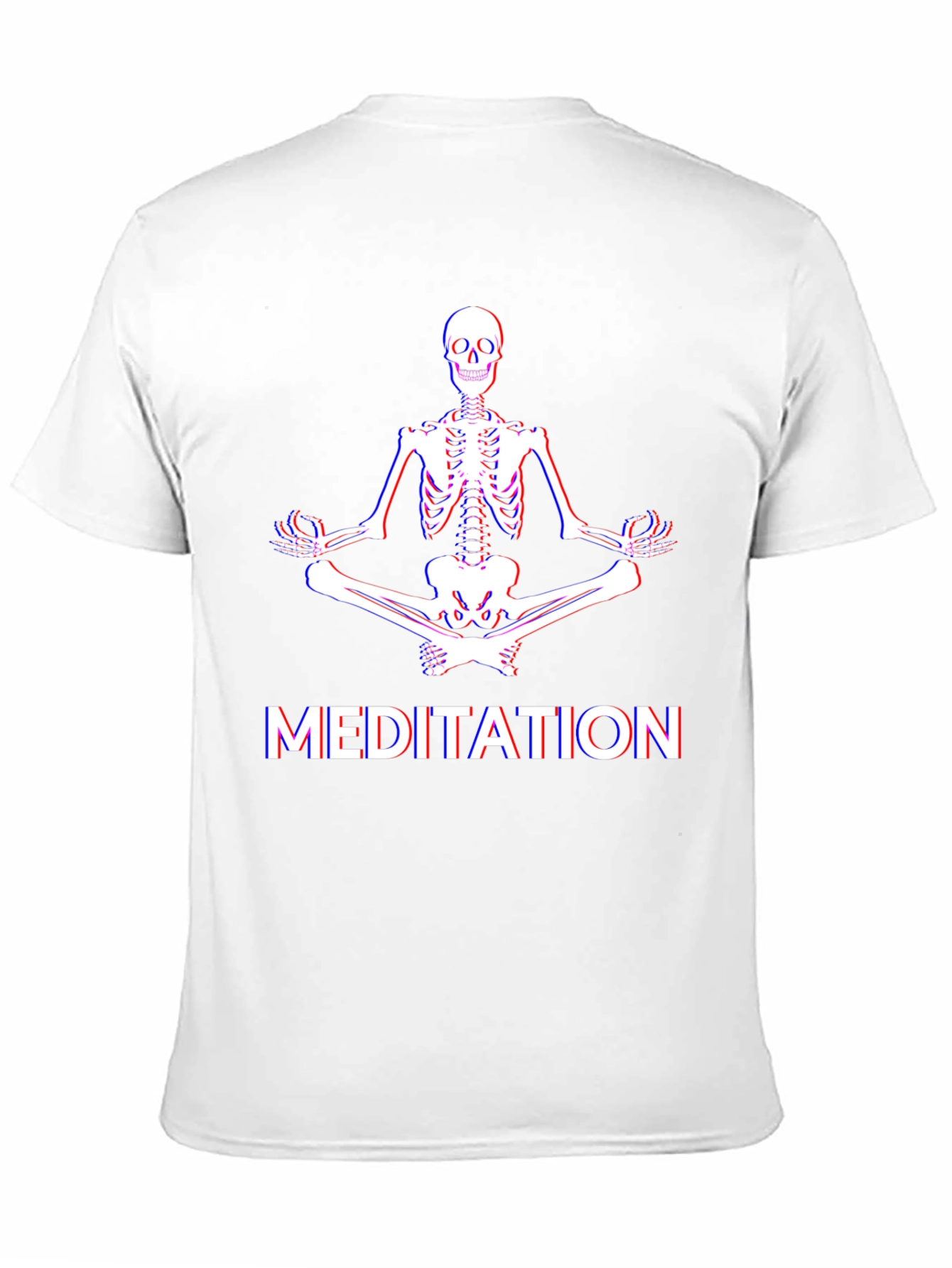 Meditating Skeleton Graphic Tee - Relaxed Fit
